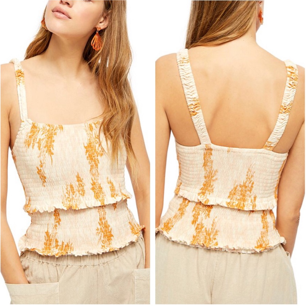 🌾 Free People Hannah Printed Tank Top Camisole XL 🌾